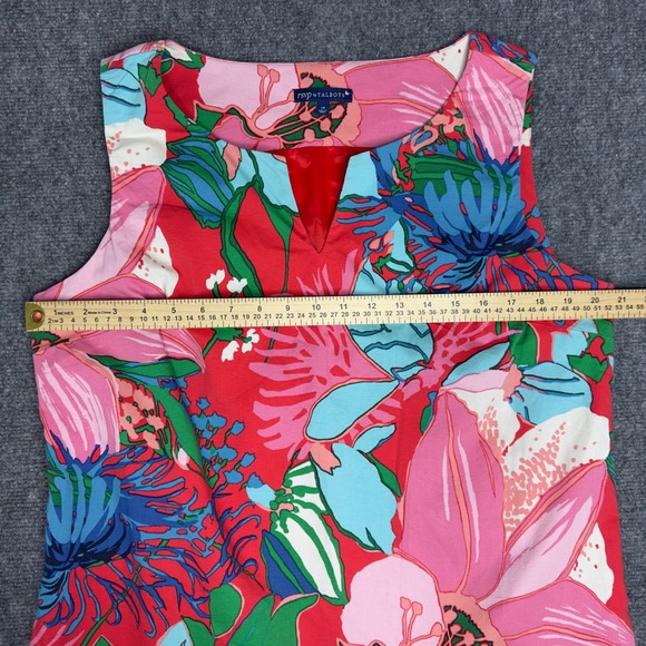RSVP by Talbots Shirt Womens 14 Red Pink Floral Tropical Vacation Resort Preppy - Picture 6 of 7